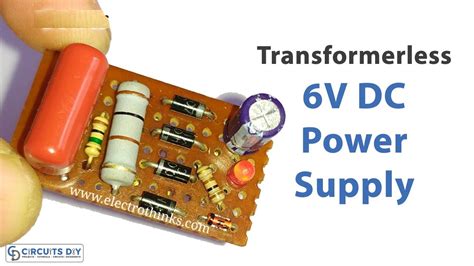 6V DC Transformerless Power Supply | Power supply circuit, Power supply ...