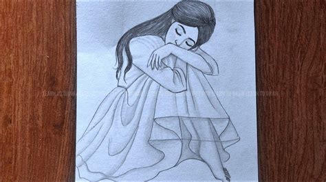 Sad girl pencil drawing || pencil sketch || tutorial step by step ...