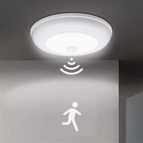 Motion Sensor Light Indoor Battery Operated, Battery Powered Ceiling ...