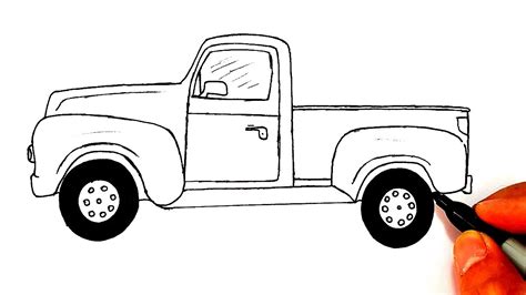 1954 FORD F-100 PICKUP - How To Draw American Classic Truck Easy Simple ...