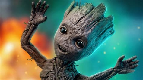 Groot Neon Wallpapers - Top Free Groot Neon Backgrounds - WallpaperAccess