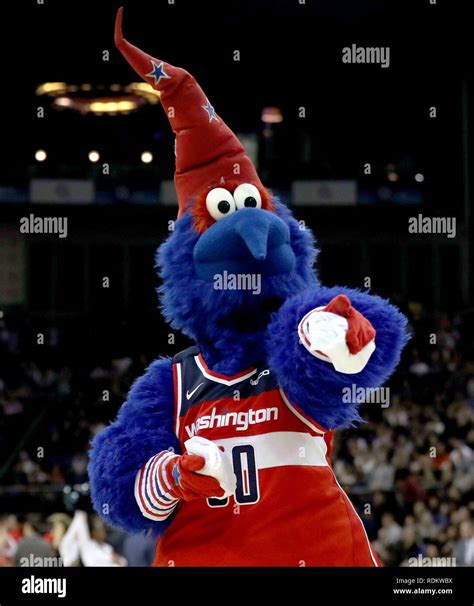 Washington Wizards' G-Wiz during the NBA London Game 2019 at the O2 ...