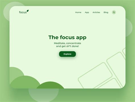 Focus app page by Gideon Etowa on Dribbble