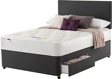 Silentnight Miracoil Ortho 2 Drawer Divan Bed - Double, Charcoal ...