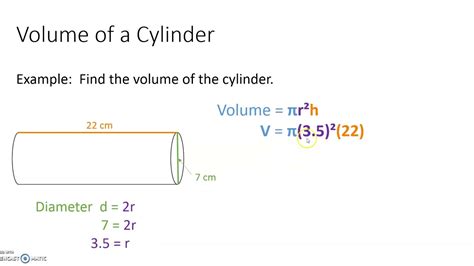 Volume of a Cylinder-Example 2 - YouTube