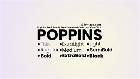 Poppins Font - Fontzaa - Fonts Free Download