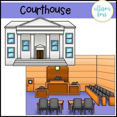 Court clipart images in color and black & white. Includes a courthouse ...