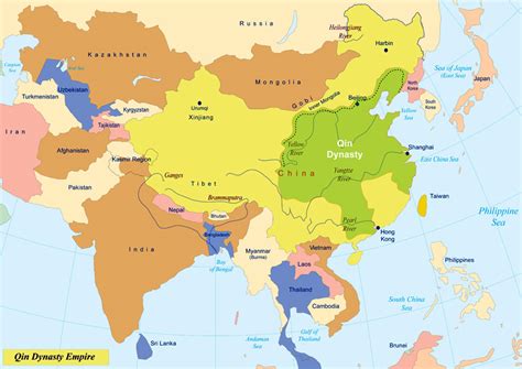 Qin China Map | Time Zones Map