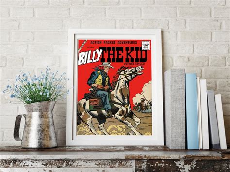 VINTAGE WESTERN POSTER Billy the Kid Art Print, Quality Reproduction - Etsy