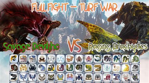 Raging Brachydios VS Savage Deviljho (FULL FIGHT) Turf War - YouTube