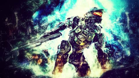 Download Cool Master Chief With Weapon Wallpaper | Wallpapers.com