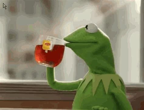 Kermit Sipping Tea GIF - Kermit SippingTea Tea - Discover & Share GIFs