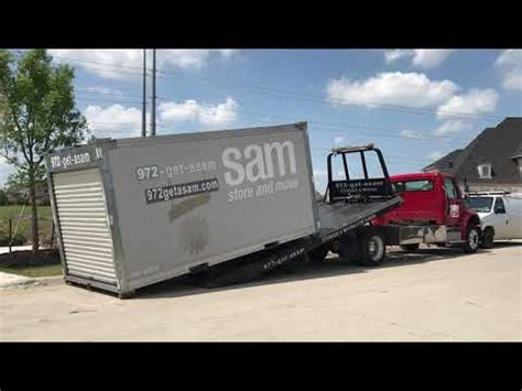 SAM Store and Move® DFW Storage Container Drop Off at New Build - YouTube