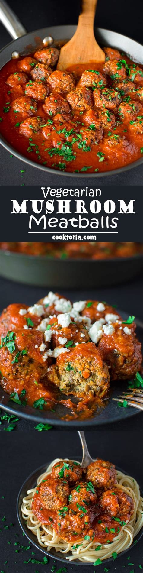 Vegetarian Mushroom Meatballs | COOKTORIA