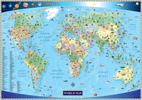 Kids World Map Printable