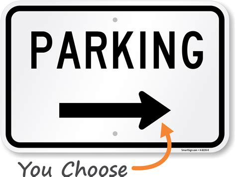 Directional Parking Sign, SKU: K-8220-R