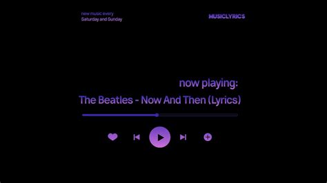 The Beatles - Now And Then (Lyrics) - YouTube