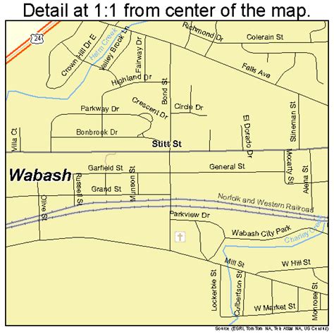 Wabash Indiana Street Map 1879370