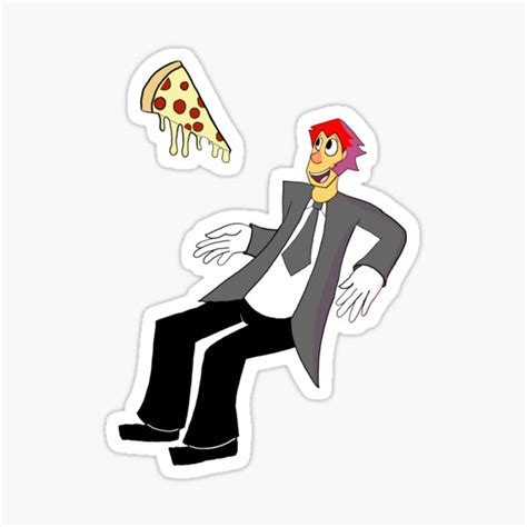 "Pep-pep-pepperoni Pizza!!" Sticker by CatsCantBlush | Redbubble