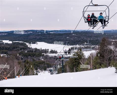 Skiing on Shawnee Peak, Bridgton, Maine Stock Photo - Alamy