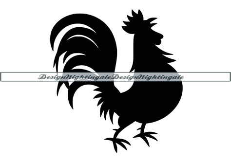 Crowing Rooster Silhouette SVG, Rooster SVG, Rooster Clipart, Rooster ...