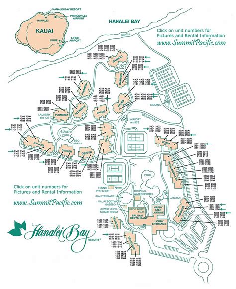 Hanalei Bay Resort Property Map | Hanalei bay, Hanalei, Hanalei bay kauai