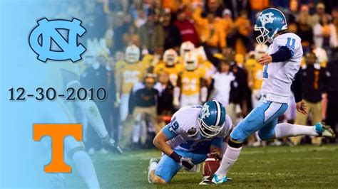 UNC Football: North Carolina vs Tennessee | 2010 Music City Bowl | Full ...