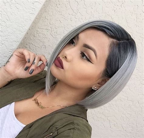 20 Trendy Gray Hairstyles: Gray Hair Trend & Balayage Hair Designs ...