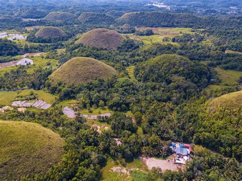 Aerial View of the Chocolate Hills Stock Image - Image of mountains ...