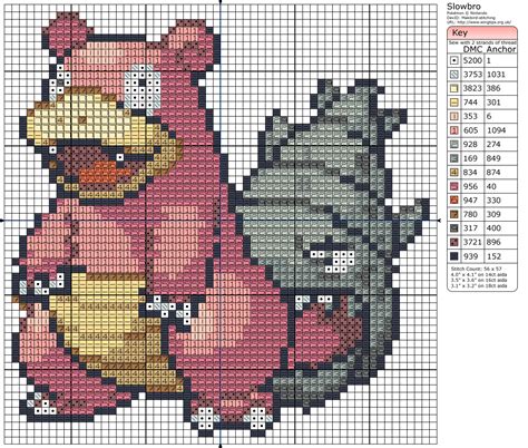 Slowbro | Pokemon cross stitch, Pokemon cross stitch patterns, Geeky ...