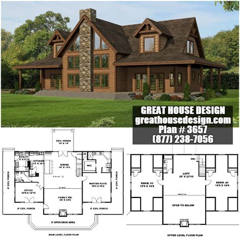 Home Plan: 001-3657 | Home Plan - Great House Design | Rustic house ...