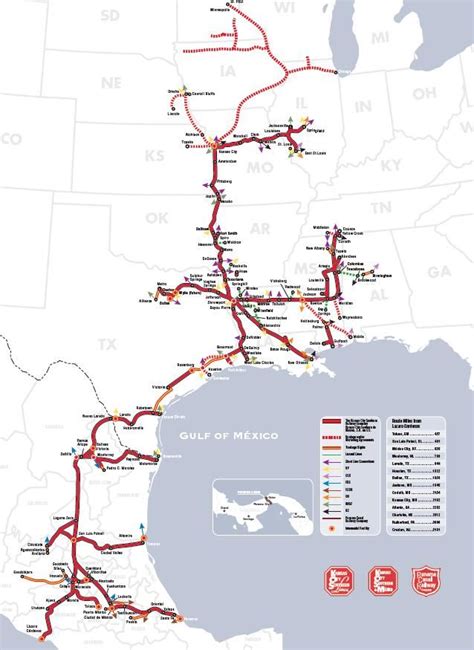 Kansas City Southern Route Map and Interchanges | Maps | Pinterest ...