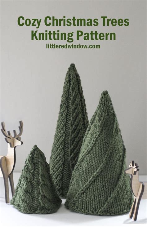 Cozy Christmas Tree Knitting Patterns - Little Red Window