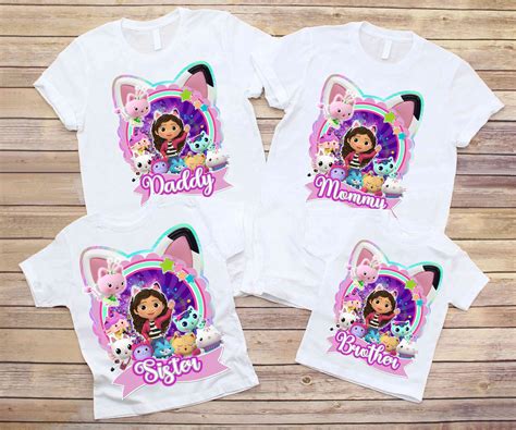 Gabby's Dollhouse Inspired Birthday Family Shirt, Gabby's Dollhouse ...