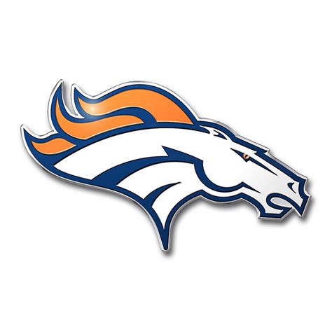 Denver Broncos Color Car Auto Emblem Decal Sticker, Blue Penguin Sports