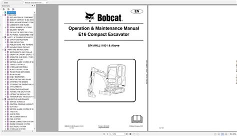 Bobcat Compact Excavator E16 Operation & Maintenance Manual_6989423