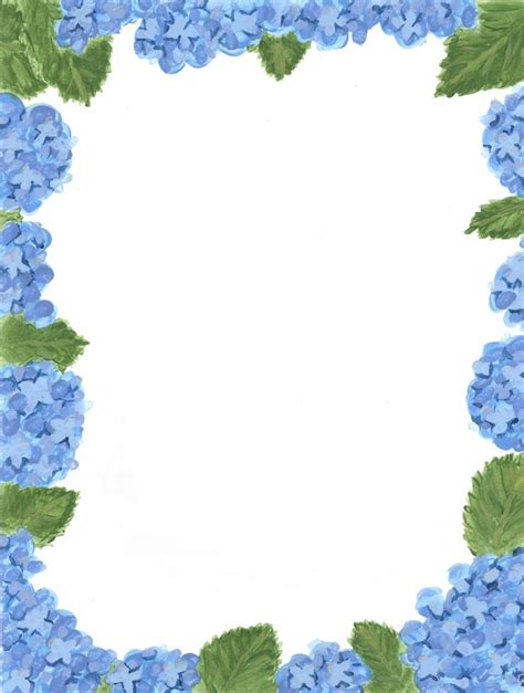 Hydrangea Border Clip Art