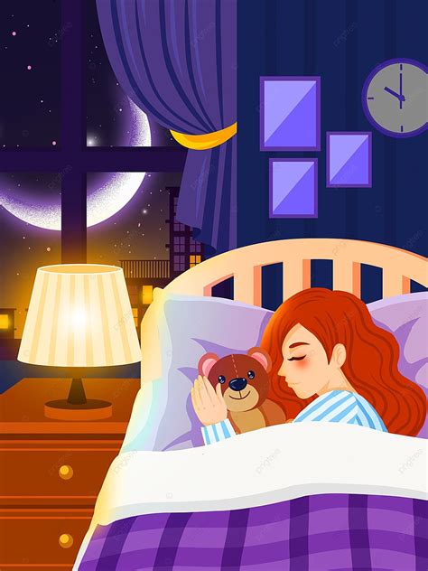 Cartoon Good Night Sleep Illustration, Cartoon Sleep Illustration At ...