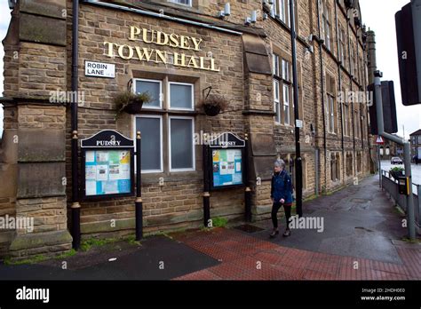 The Market town of Pudsey in West Yorkshire,England. Pudsey is located ...