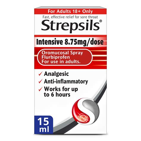 Strepsils Intensive 8.7mg/dose Oromucosal Spray Flurbiprofen 15ml