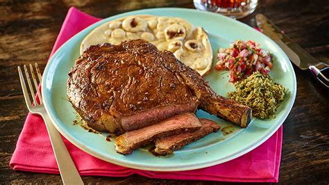 Cowboy Steak with Fermented Pico de Gallo and Coconut-Charred Scallion ...