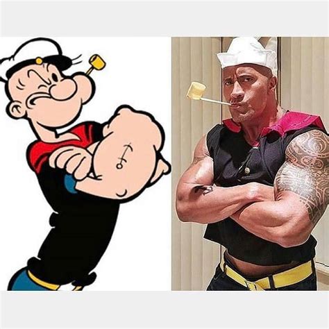 Popeye Cosplay by Dwayne Johnson | Gym life, Gym time, Shoulder workout