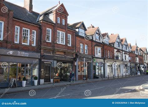 Views of the High Street in St Albans, Hertfordshire in the UK ...