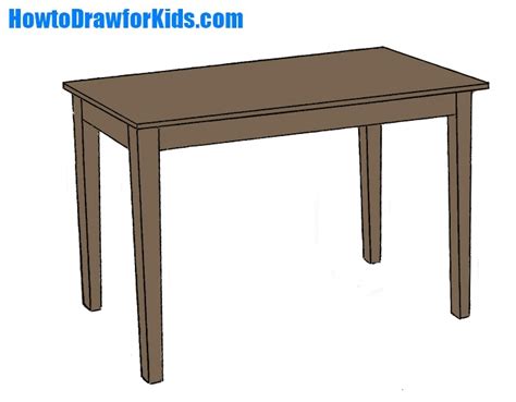 How to Draw a Table for Kids - Easy Drawing Tutorial