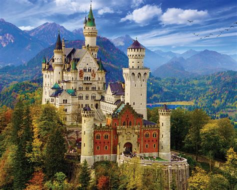 Neuschwanstein Castle, 1000 Pieces, White Mountain | Puzzle Warehouse