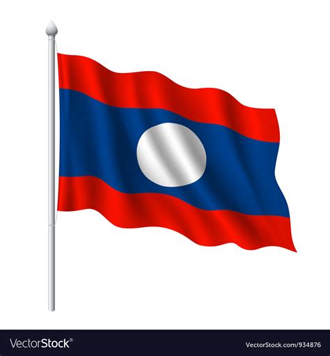 Flag laos Royalty Free Vector Image - VectorStock