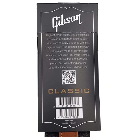 Gibson The Classic Leather Guitar Strap - Brown – Chicago Music Exchange