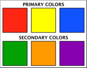 Clip Art: Color Chart 1 Primary & Secondary Color I abcteach.com