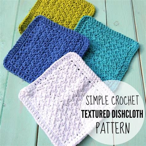 Crochet Textured Dishcloth Pattern Crochet Dishcloth Pattern