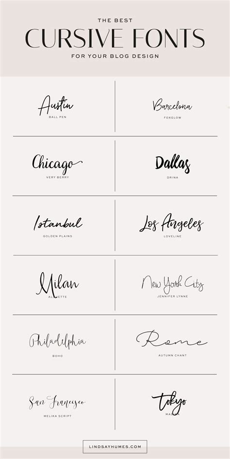 How to Use Cursive Fonts in Your Blog Design | Best cursive fonts ...